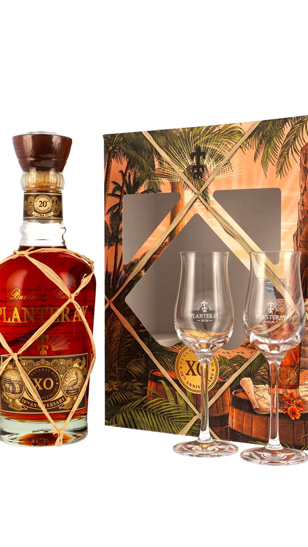 Coffret Planteray XO 20th anniversaire + 2 verres