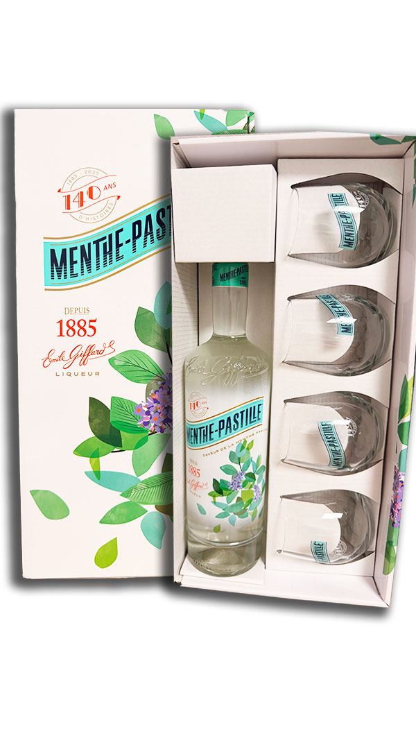 Coffret Menthe Pastille + 4 verres