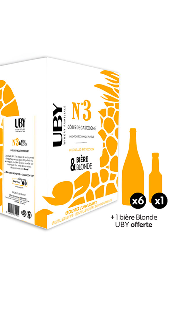 Uby - N°3 + Bière IPA Sauvignon Offerte